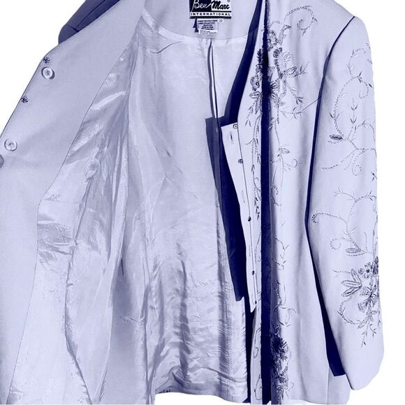 Ben Marc Lavender Beaded Jacket Size 20 Churchwear - Picture 7 of 10